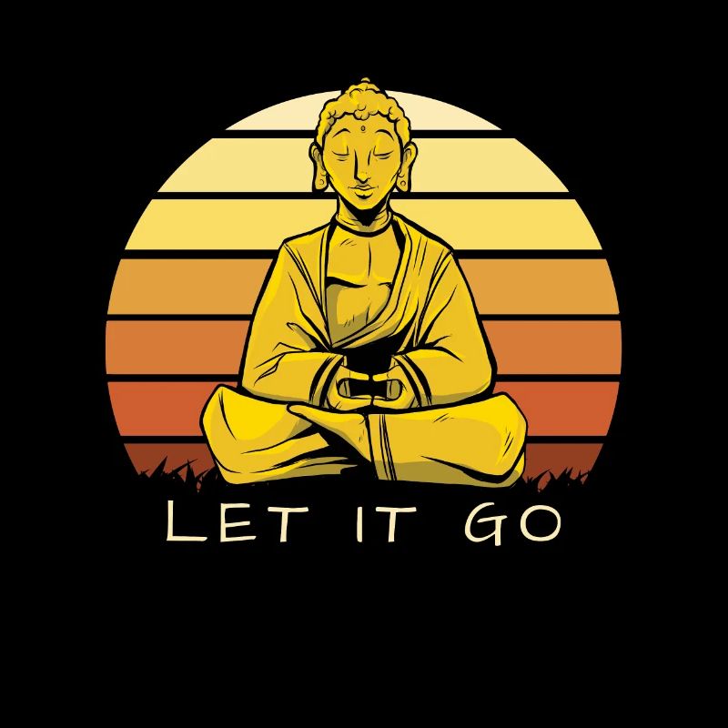Bouddha méditant Let It Go Art zen