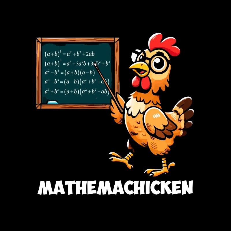 Math teacher funny pun, chicken, Mathemachicken
