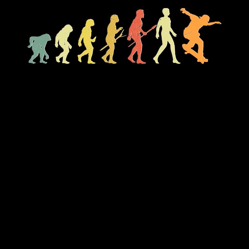 Skating Evolution Retro Skate Funny Skateboarding