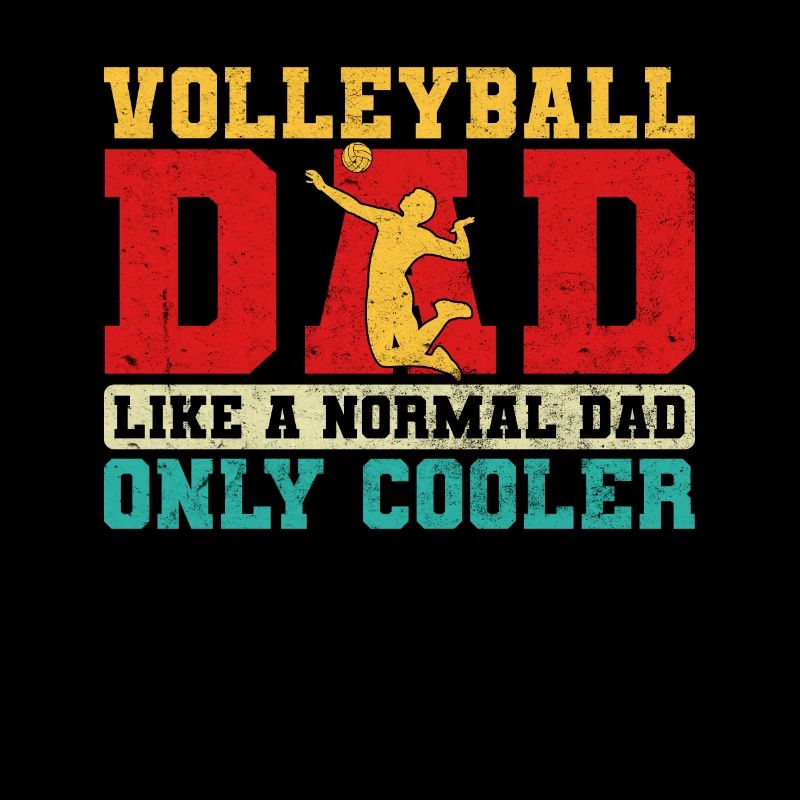 Volleyball Dad Bump Set Spike Retro Funny Dad