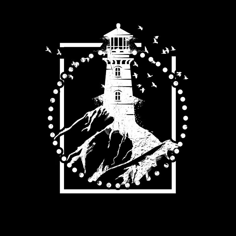 Rétro phare mer voilier idée cadeau