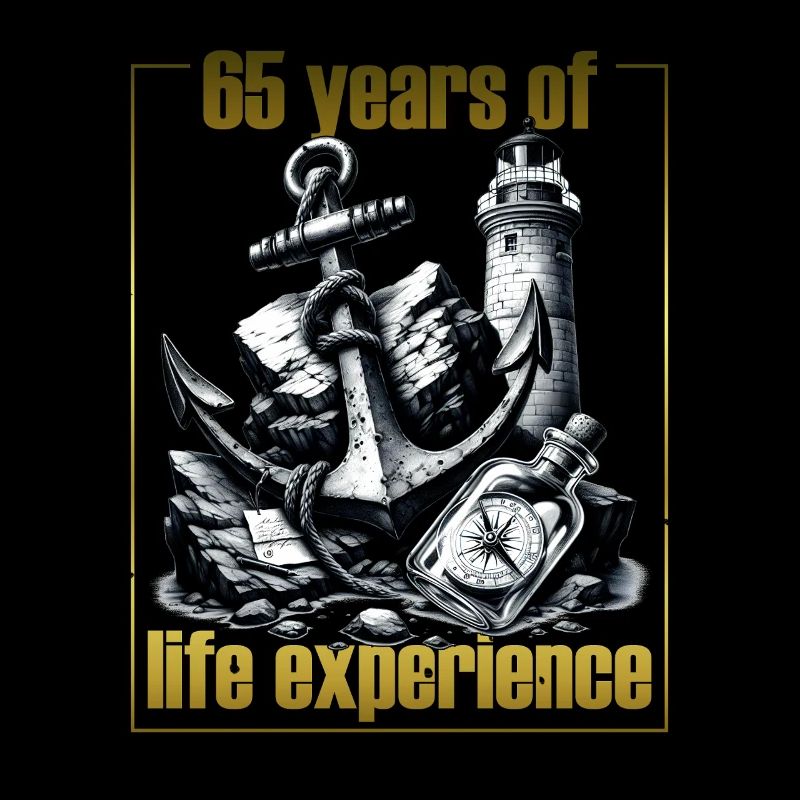 Anchor Lighthouse Compass 65th Birthday Idea