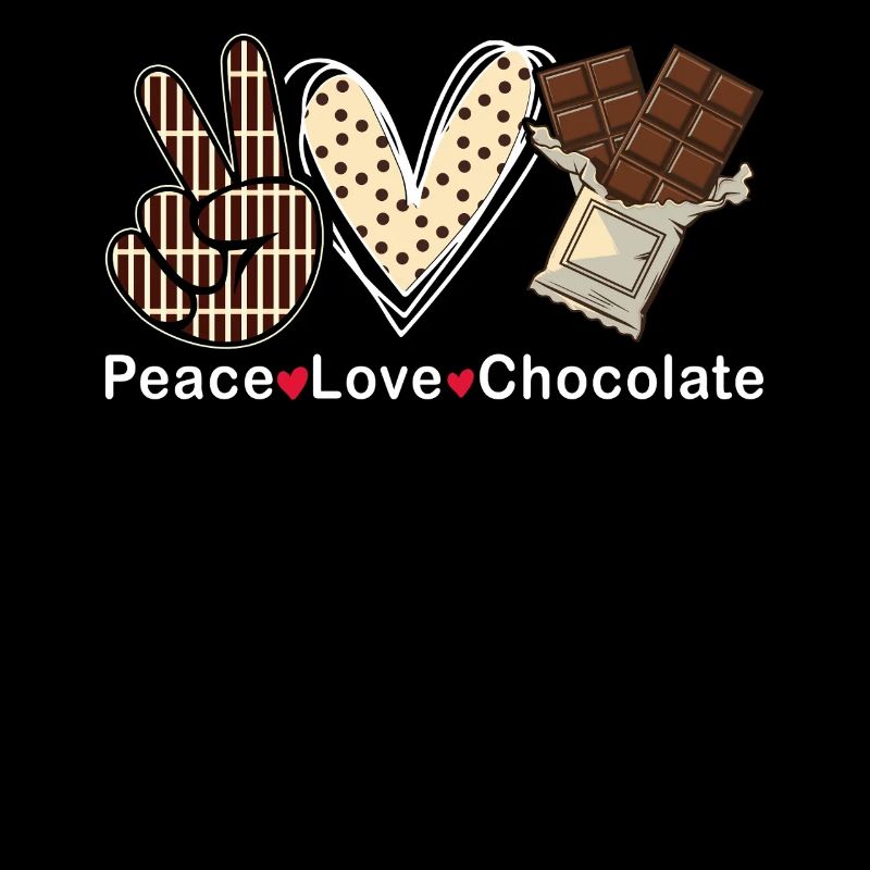 Peace Love Chocolate Choco Candy Confectionery