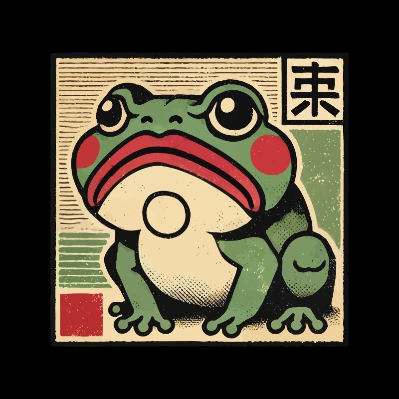 Drôle de grenouille japonaise ukiyo-e meme