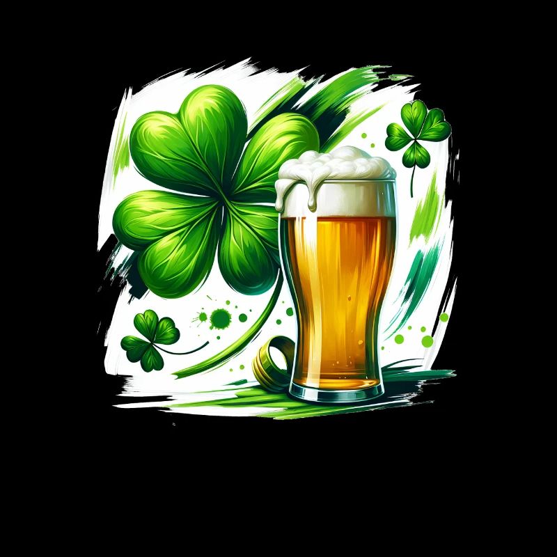 Happy St. Patrick's Day Design Kleeblatt Bier