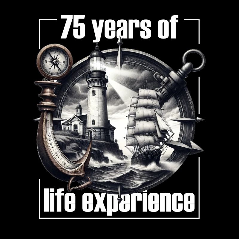 Anchor Lighthouse Compass 75th Birthday Gift