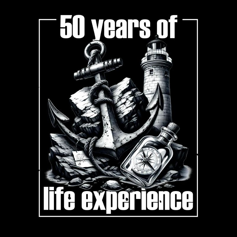 Anchor Lighthouse Compass 50th Birthday