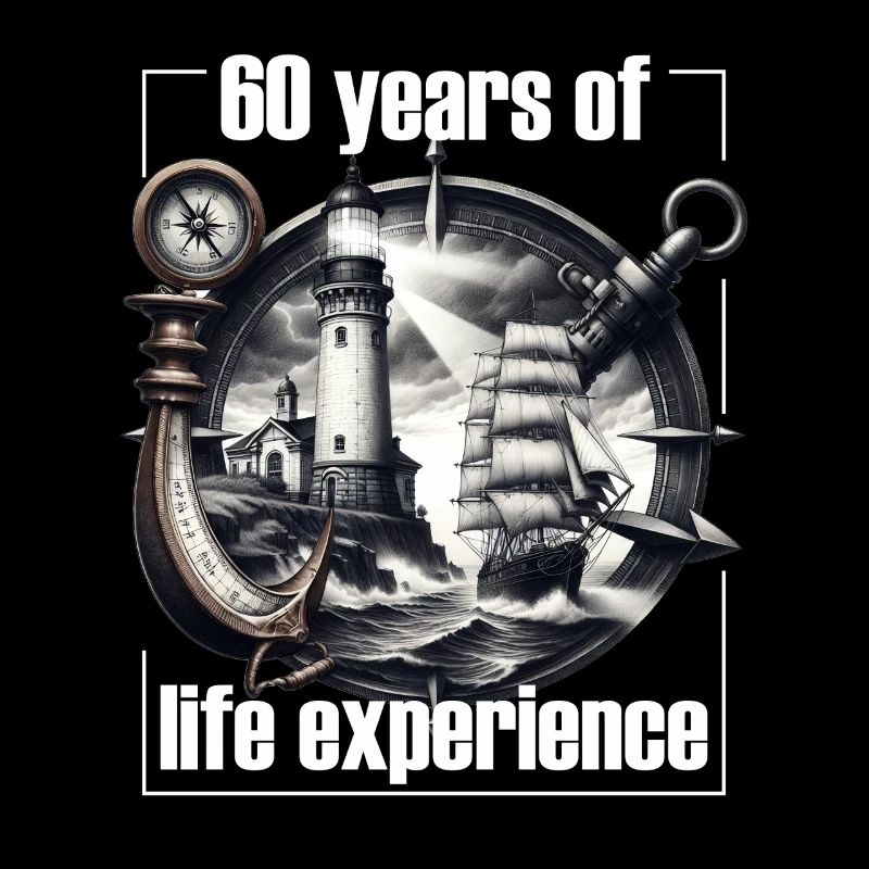 Anker Leuchtturm Kompass Geburtstag 60