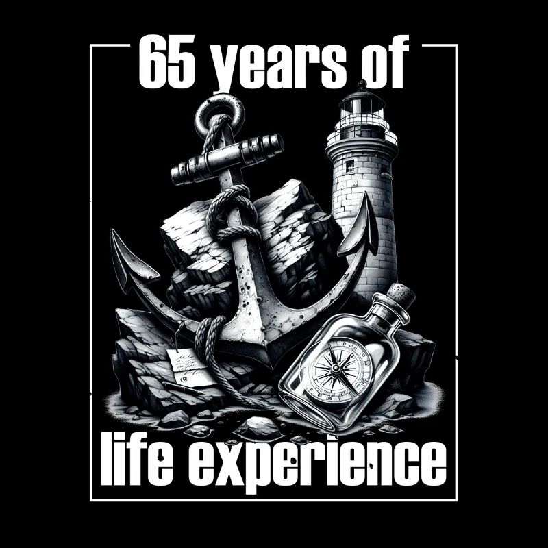Anker Leuchtturm Kompass Geburtstag 65