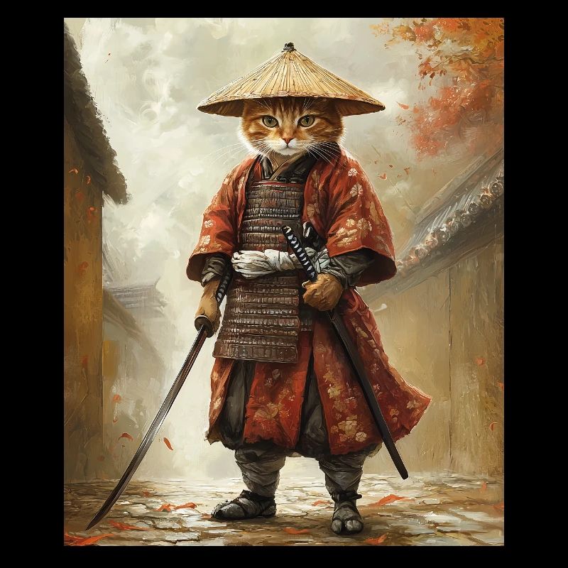 Chat Samouraï
