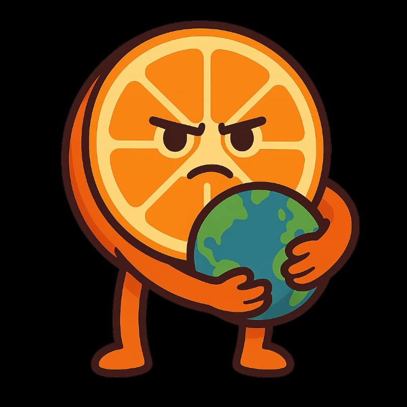 Der orangefarbene Protektor