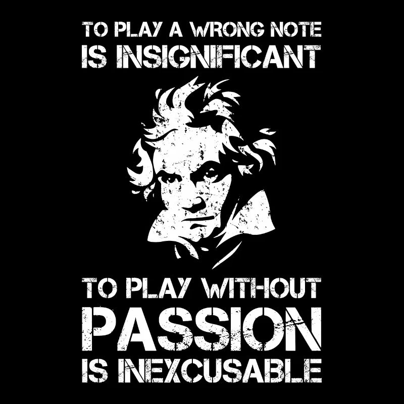 To play a wrong note Geschenk Beethoven Silhouette