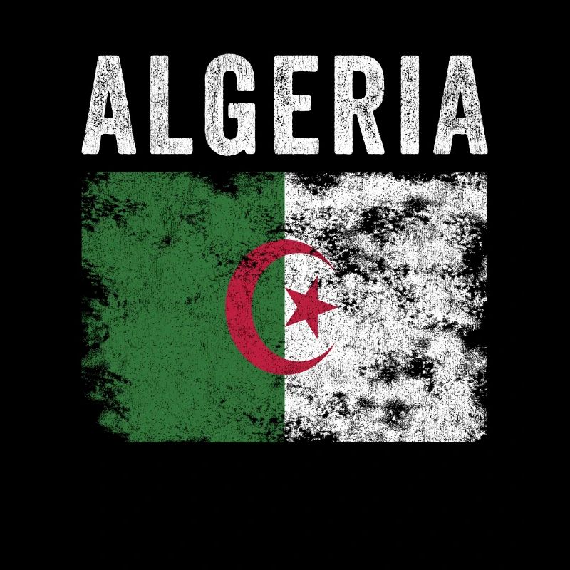 Drapeau algérien en détresse - Drapeau algérien