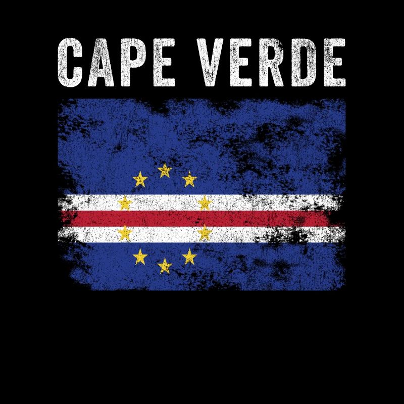 Cape Verde Flag Distressed