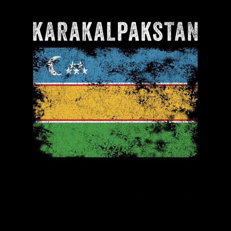 Karakalpakstan Flag Distressed
