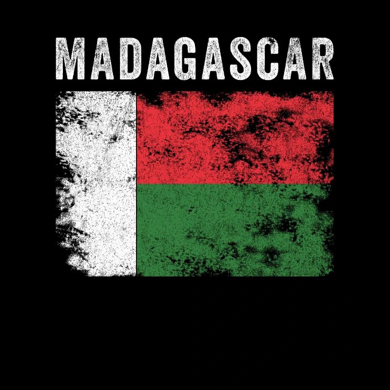 Madagascar Flag Distressed Malagasy Flag