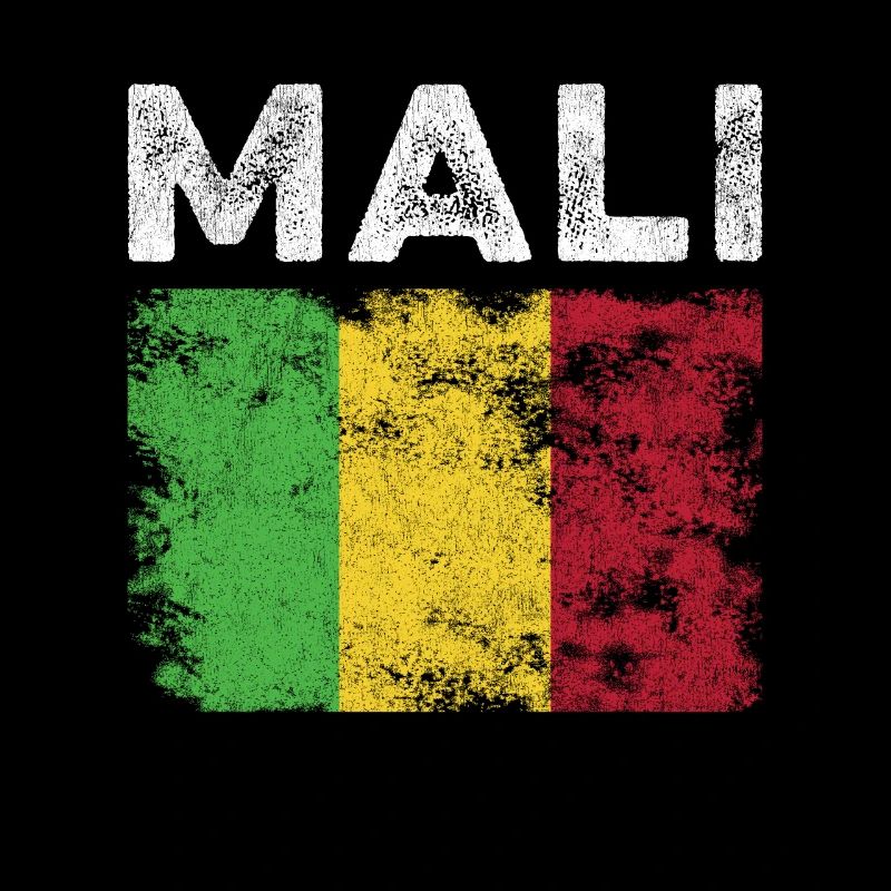 Drapeau du Mali en détresse - Drapeau malien