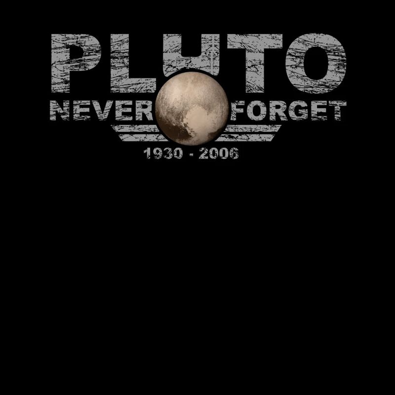 N’oubliez jamais Pluto Design Retro Style Funny Space