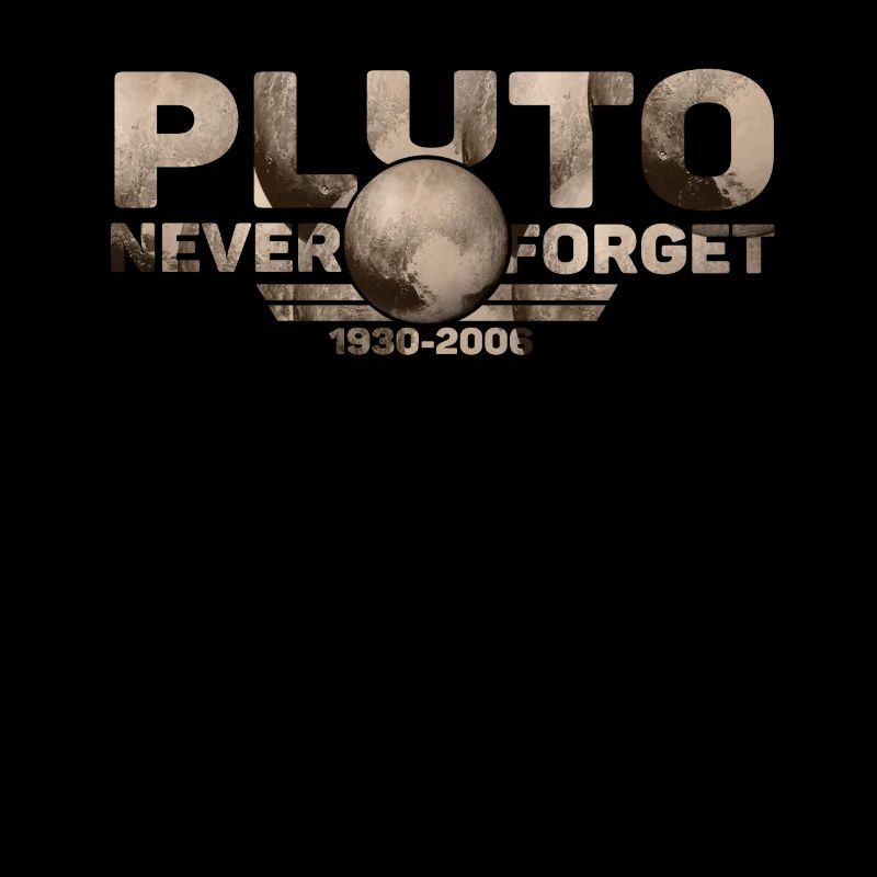 Never Forget Pluto Design Retro Style Funny Space