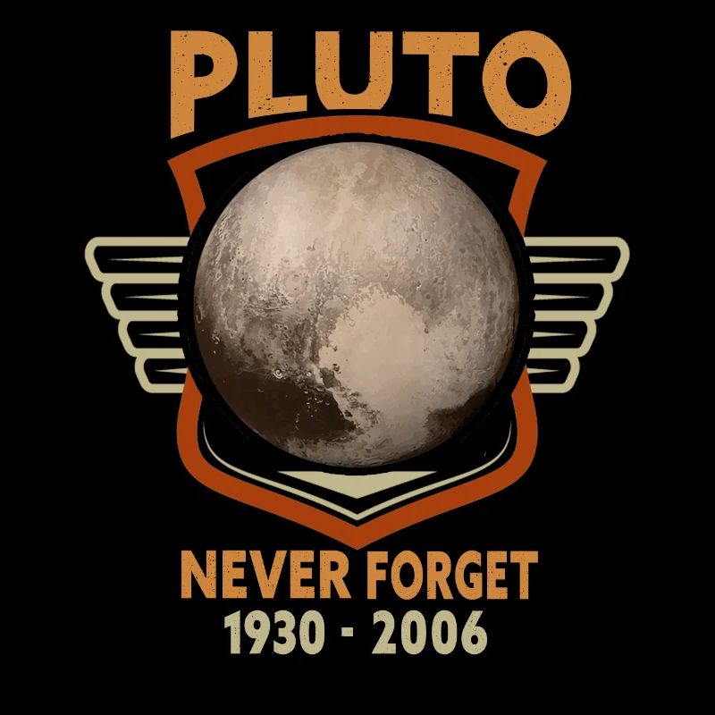 N’oubliez jamais Pluto Design Retro Style Funny Space