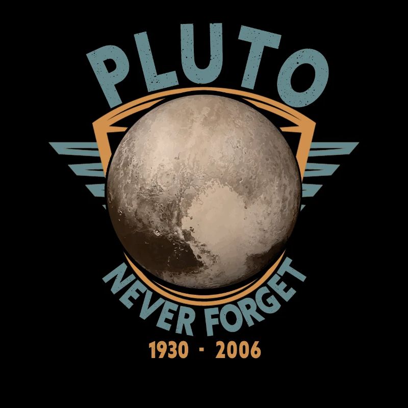 Never Forget Pluto Design Retro Style Funny Space