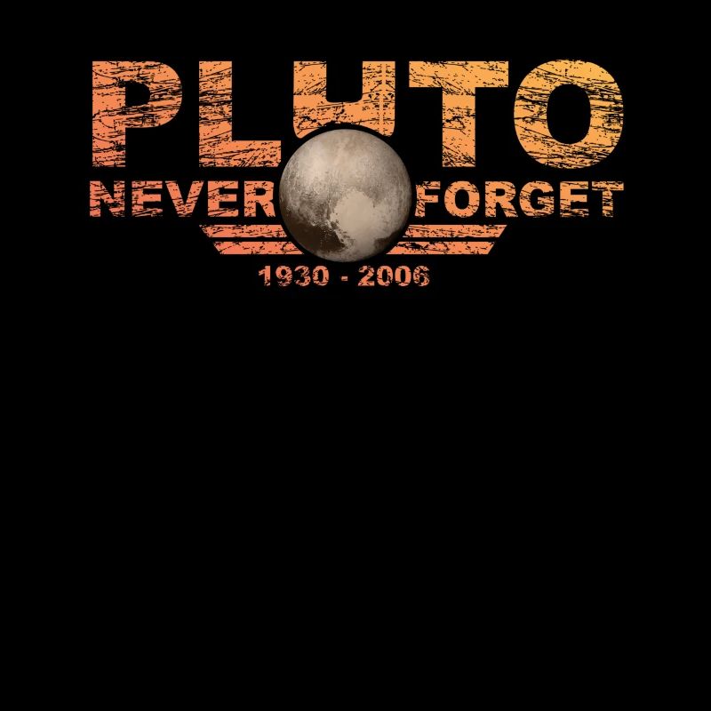 Never Forget Pluto Design Retro Style Funny Space