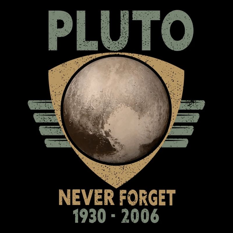 Never Forget Pluto Design Retro Style Funny Space