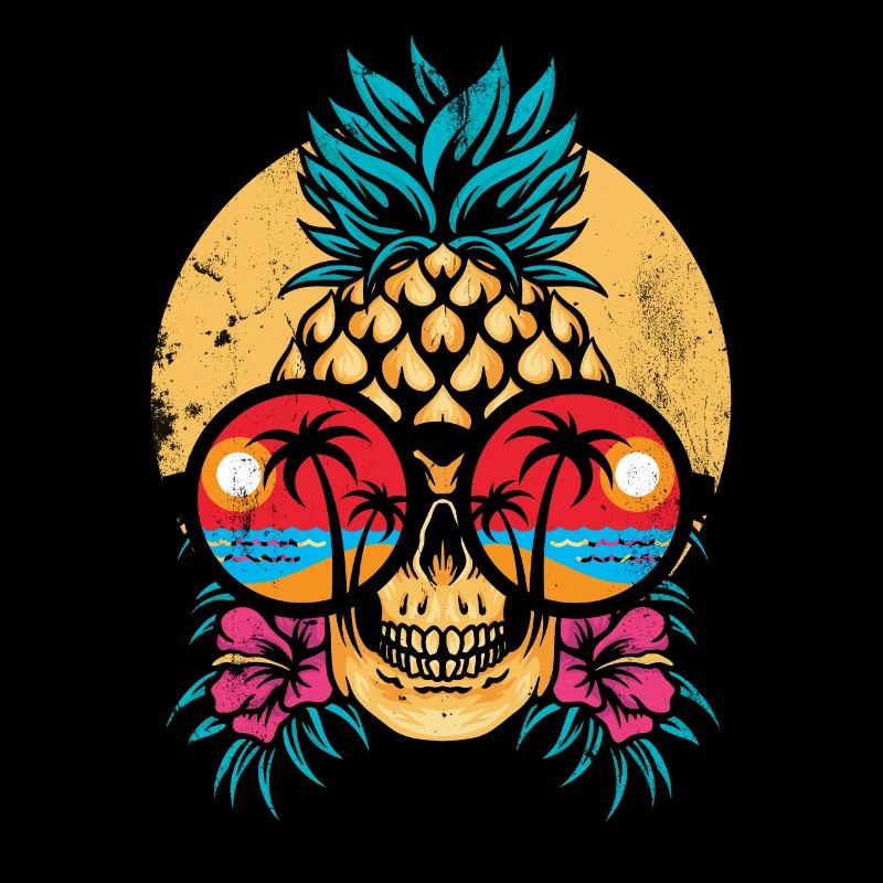 PineApple And Pine Design For Beach Lovers