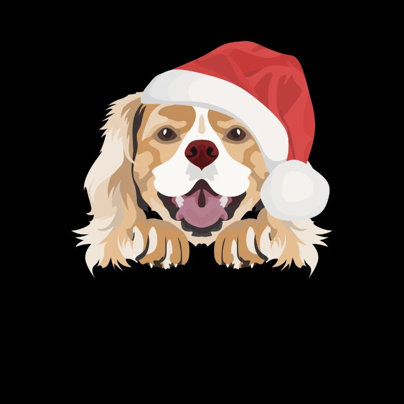 Épagneul King Charles Joyeux Noël
