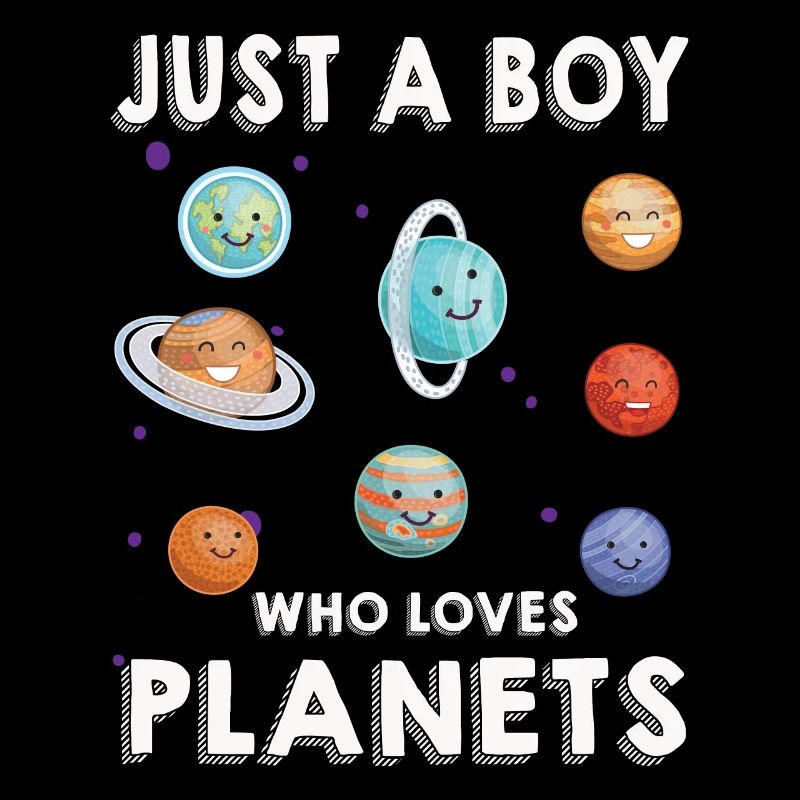 Nur ein Junge, der das Sonnensystem der Planeten liebt