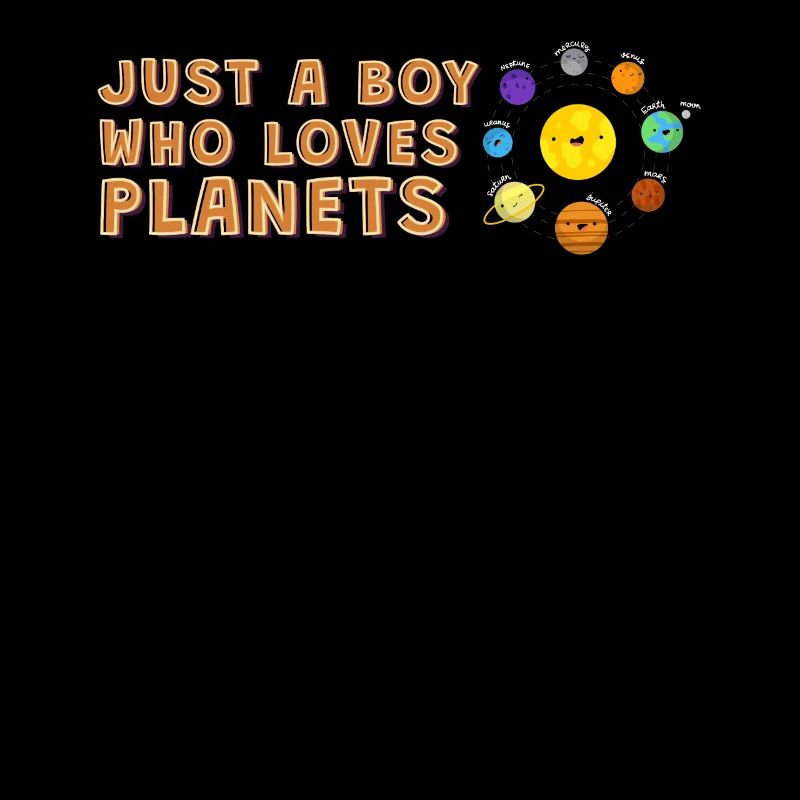 Nur ein Junge, der Planeten Sonnensystem liebt