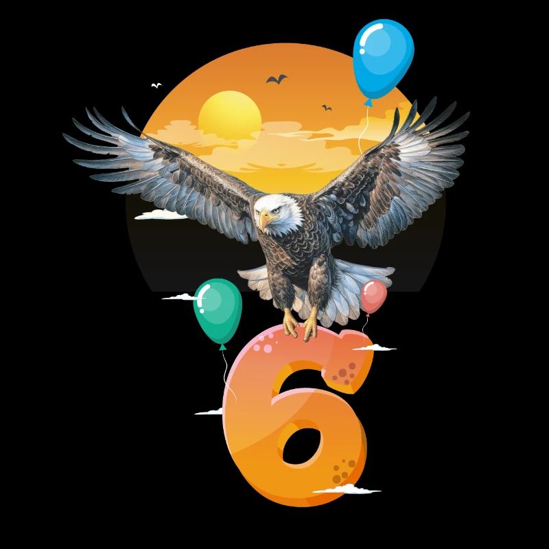 Bald eagle design for sixth birthday