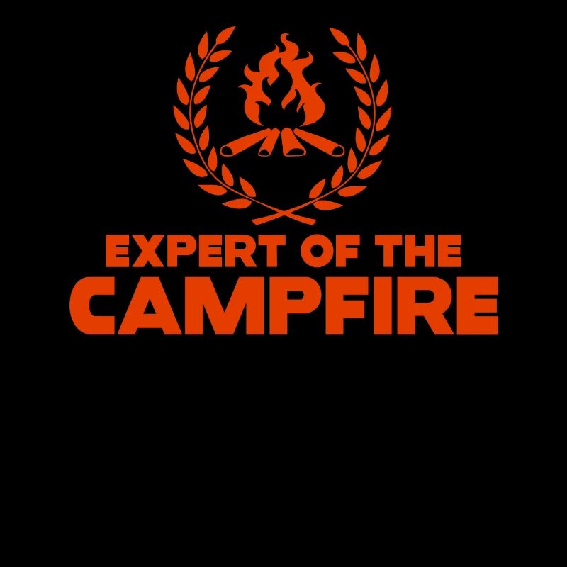 Experte für Camping-Experten am Lagerfeuer