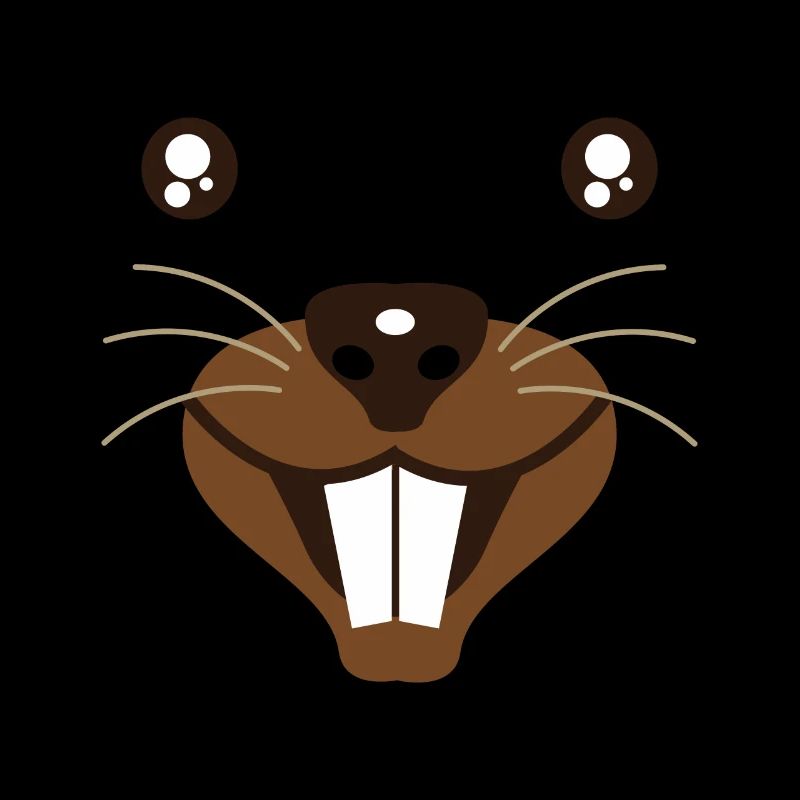 Conception mignonne de visage de castor
