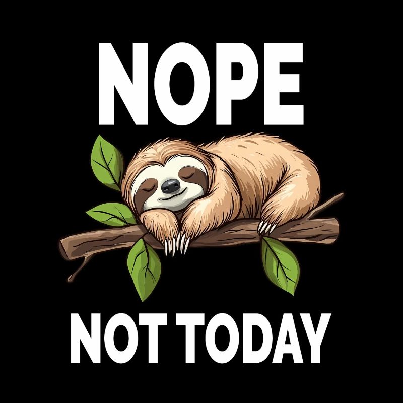 Funny Sloth Nope Not Today