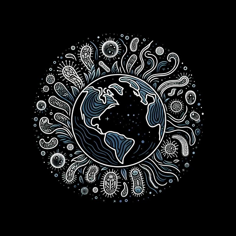 Mikroben und Erde Kunst