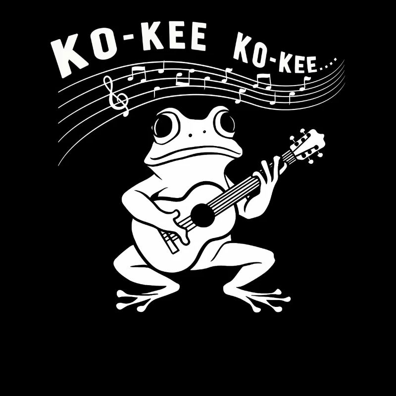 Ko-Kee Frog jouant une mélodie de guitare