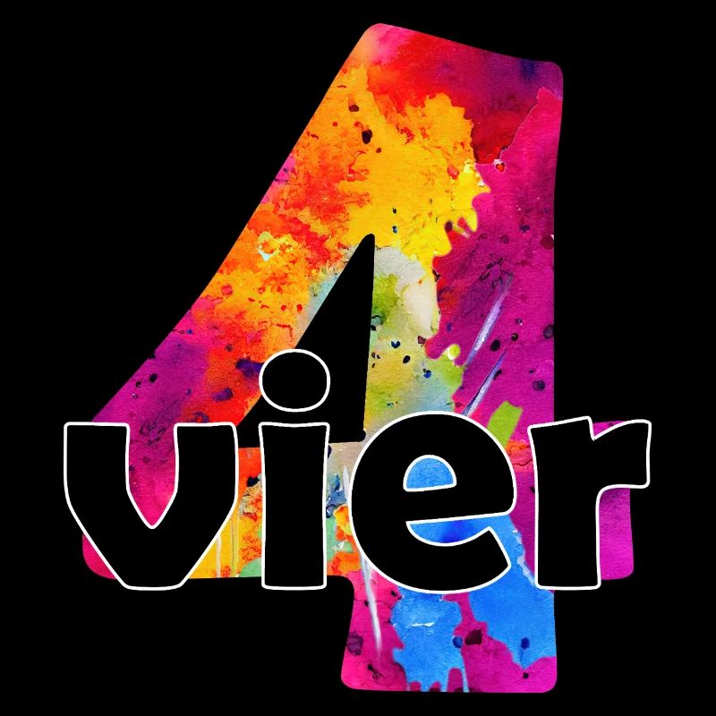 VIER 4 JAHRE JUNGE 4. GEBURTSTAG