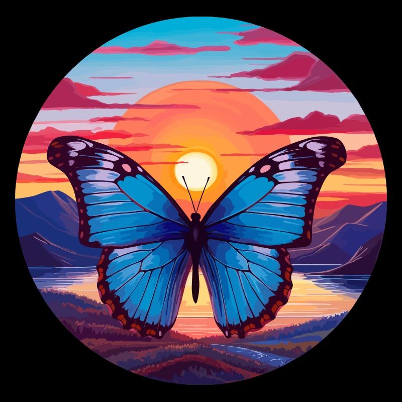 Blauer Morpho-Schmetterling