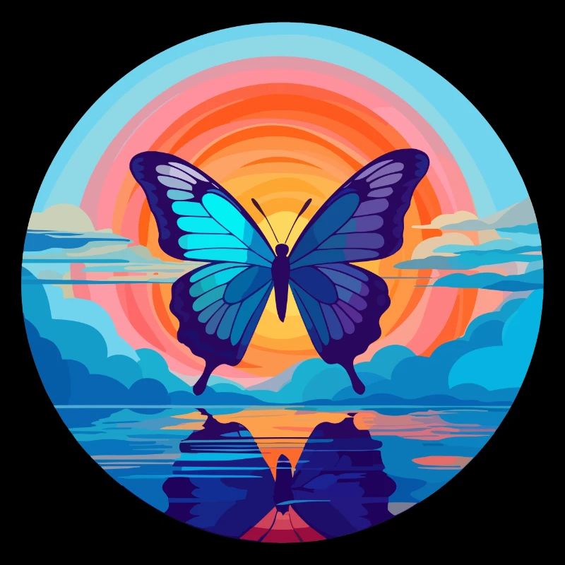 Blauer Morpho-Schmetterling