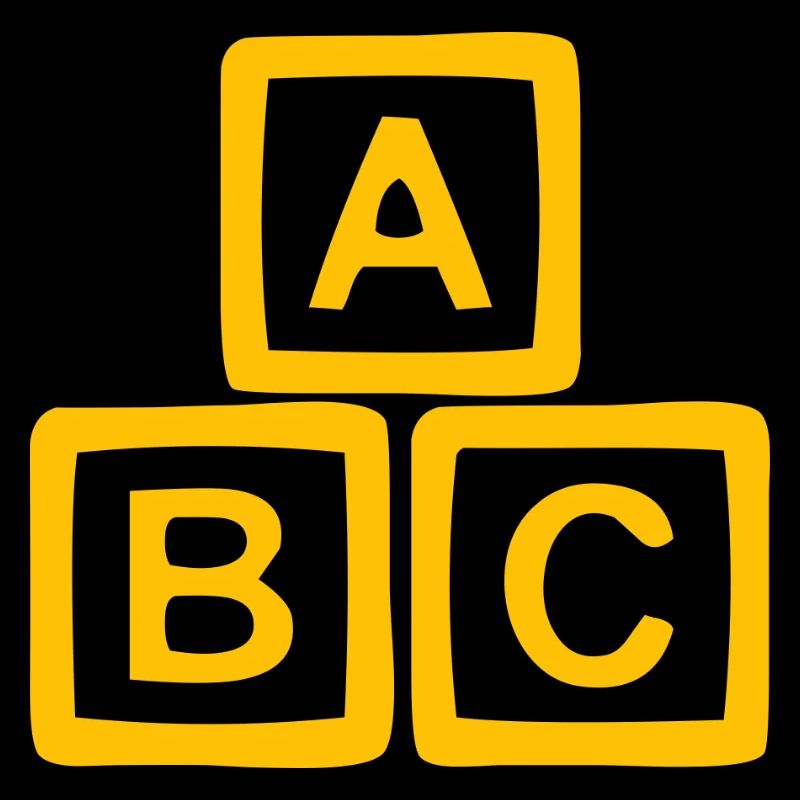 Conception de bloc ABC doré