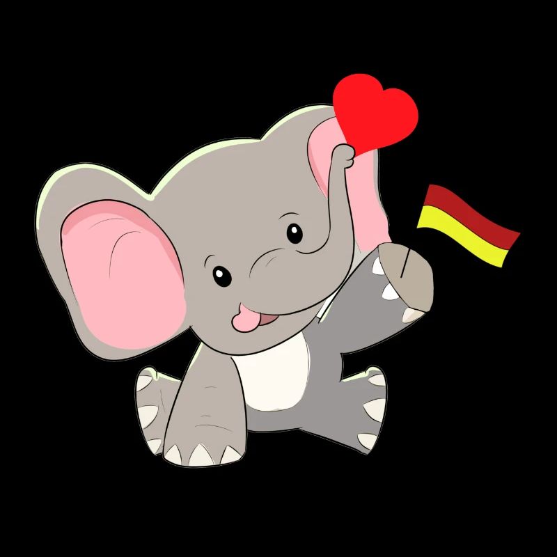 German German Flag Countries Children Elephant