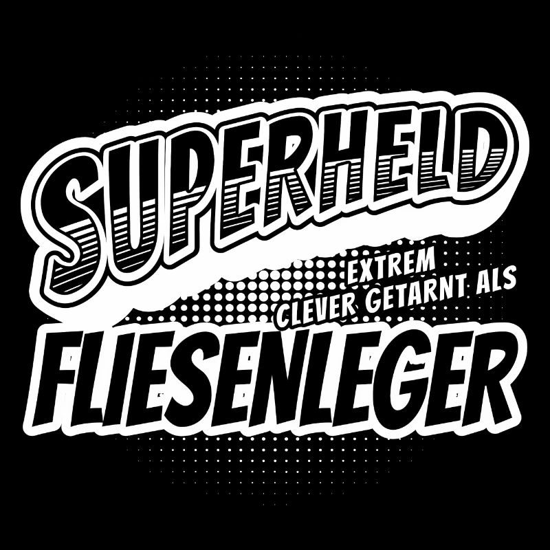 Superheld, clever getarnt als Fliesenleger