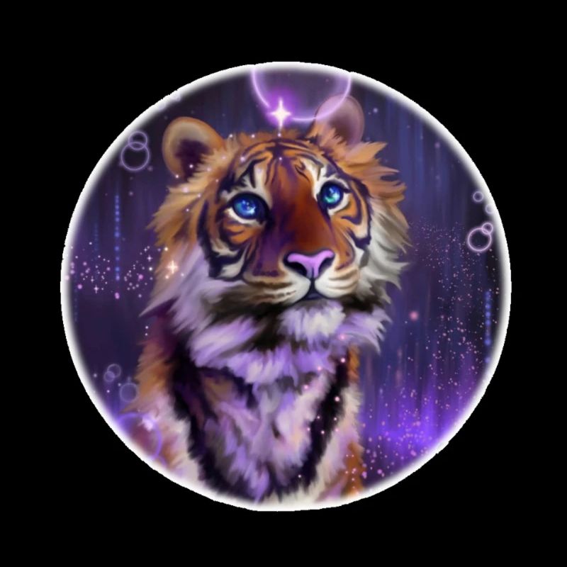 Cosmic Tiger in Neon Light