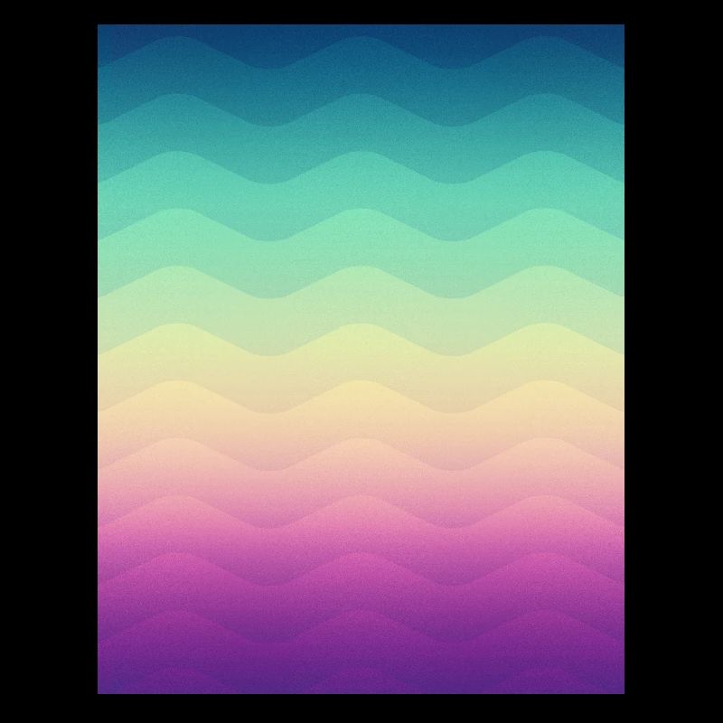 Minimal Geometry Waves (Rainbow) - Phone Case