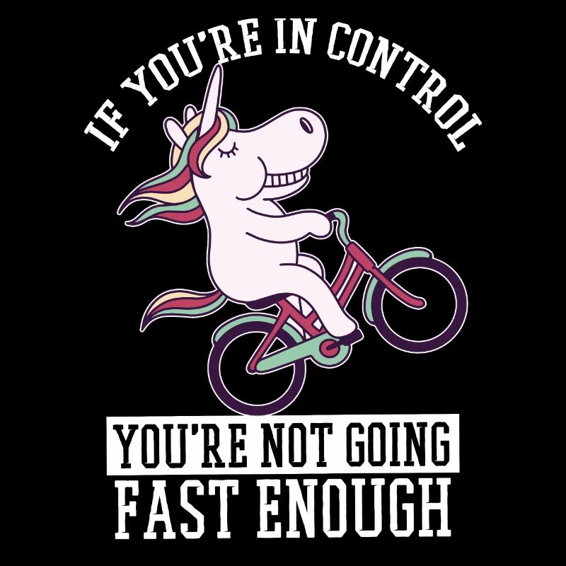 Süßes Einhorn auf einem Fahrrad