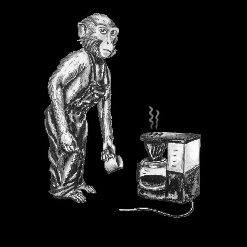 Monkey and coffee