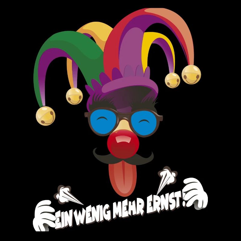 Bunter Jester mit Gläsern