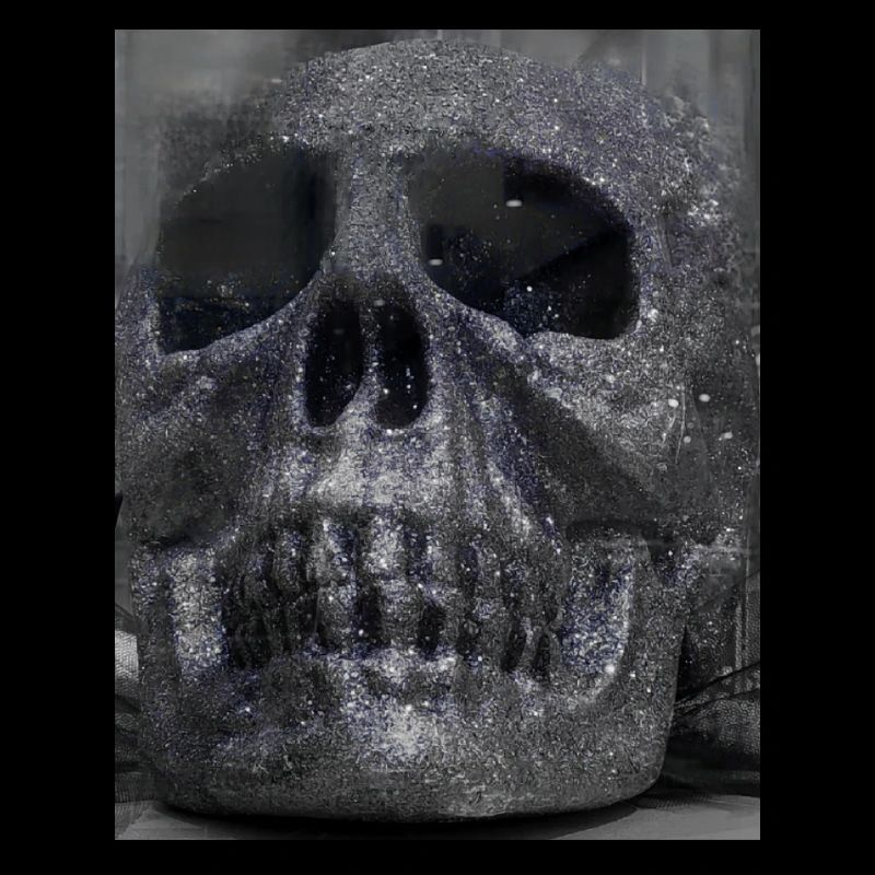 Glittering Skull in Darkness