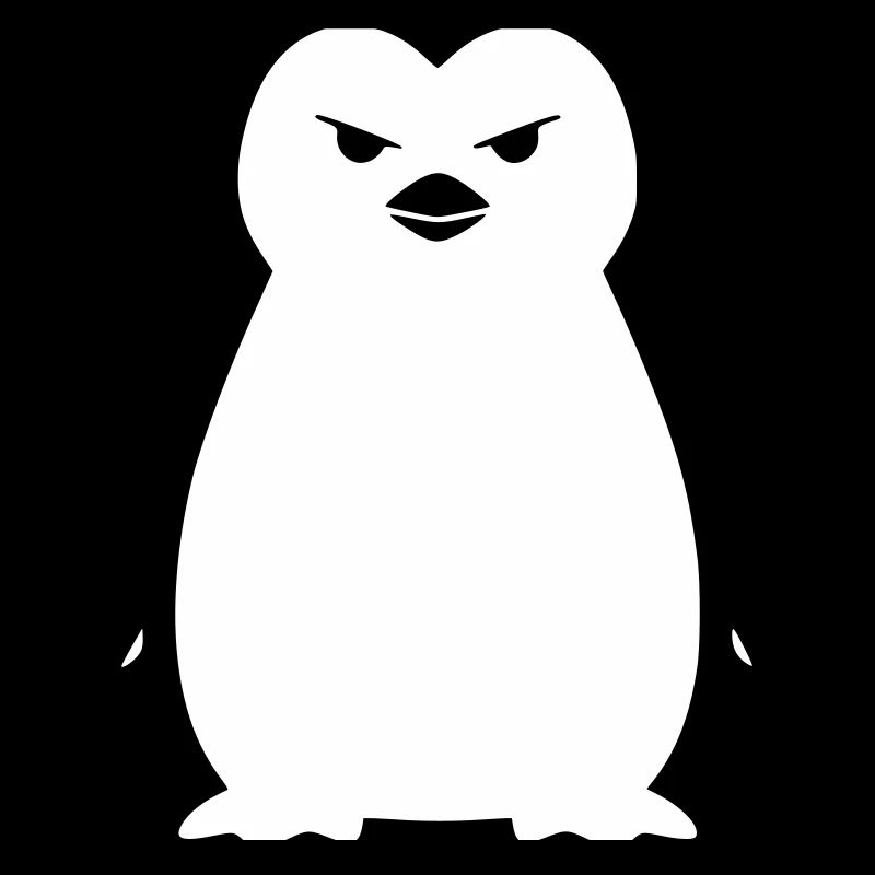 Pinguin Stencil: Boldes Grunge-Statement